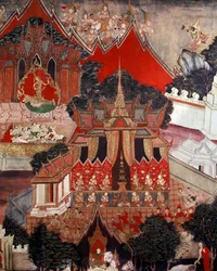 Escenas de la vida de Buda, mediados del siglo XIX