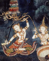 Siddhartha cortándose el cabello