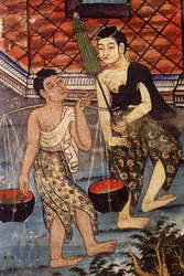 Mujeres tailandesas (mural)