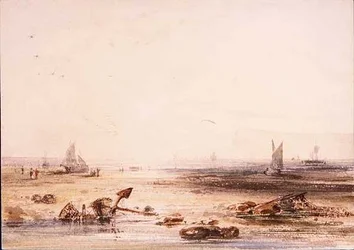 Marea baja al amanecer