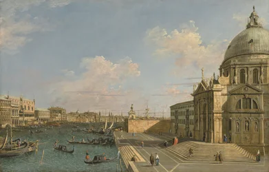 Entrada del Gran Canal, Venecia, mirando al este, hacia 1730 (óleo sobre lienzo)