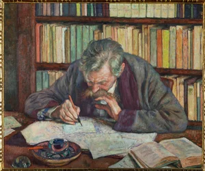 Escritor belga Emile Verhaeren (pintura sobre lienzo)