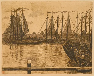 Volendam (Países Bajos), barcos fondeados