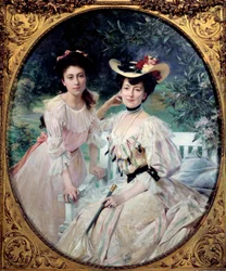 Retrato de Madame Collas y su hija. Pintura de Théobald Chartran (1849-1907) 1903. París, museo de Orsay