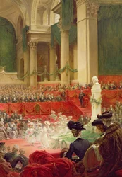 La ceremonia en el Panteón para celebrar el centenario del nacimiento de Victor Hugo (1802-85) 26 de febrero de 1902