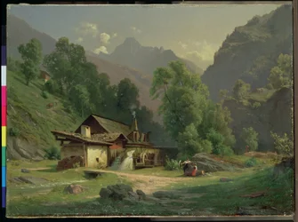 Casa del herrero en un valle, 1857