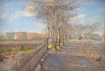 Camino rural con árboles. Kastrup