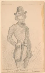 Copia de la pintura de H. Daumier de Th. Rousseau en el Louvre