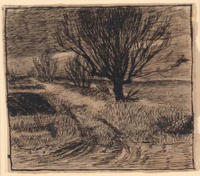 Camino de campo en Lindenborg, invierno