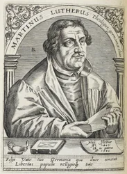 Martín Lutero. (1483-1546). Reformador religioso alemán y fundador de la Reforma. Retrato.