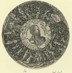Retrato de Guillermo I, Príncipe de Orange De Hoopman van Weisheyt / Le Capitaine Prudent (título sobre el objeto)