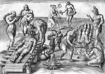 Los indios Timucuan tratan a los enfermos