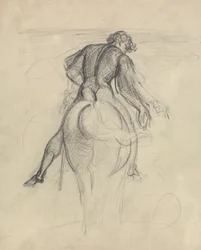 Estudio de un hombre a caballo