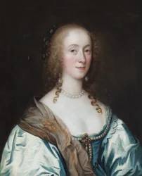 Retrato de una dama, se dice que es Margaret Hewett, Lady Paston (óleo sobre lienzo)