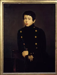 Retrato de Ernest Chasseriau (1823-1870) alumno de la Escuela Naval de Brest, hermano del artista (detalle)