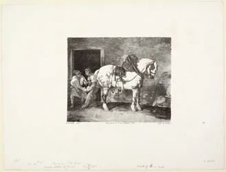 A  Horse being Shod (Caballo al que le están poniendo herraduras)