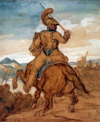Carabinero o coracero a caballo