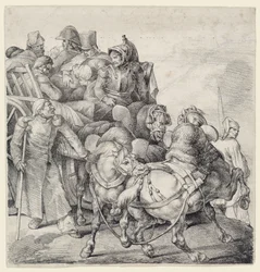 Carro cargado de soldados heridos (A Wagon Full of Wounded Soldiers)