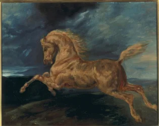 Caballo asustado por el rayo