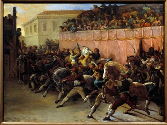 Carrera de caballos libre en Roma
