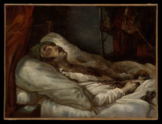 El general Letellier en su lecho de muerte