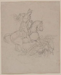 Géricault - San Jorge y el Dragón, 1816-17