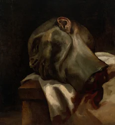 Cabeza de un hombre guillotinado, 1818-1819