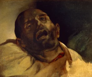 Cabeza de guillotinado (Le guillotine), de Jean-Louis Theodore Gericault (1791-1824), óleo sobre lienzo, 40x49 cm