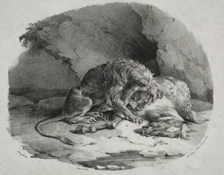 Caballo devorado por un león, 1823