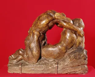 Júpiter y Antíope (primer lado), c.1818 (piedra con pátina marrón)