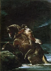 Mazeppa, noble ruso y hetman de los cosacos, Príncipe de Ucrania (pintura sobre lienzo)