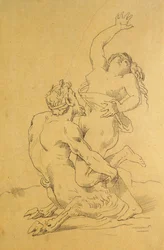 Ninfa y sátiro