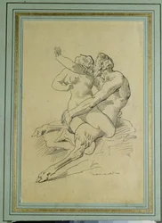 Ninfa y sátiro