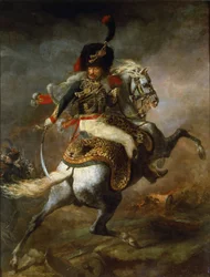 Oficial de cazadores a caballo de la Guardia Imperial cargando