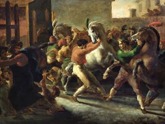 Estudio para la carrera de los caballos bárbaros, 1817