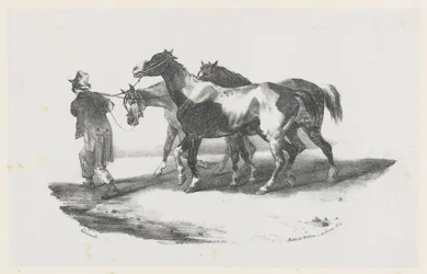 Tres caballos conducidos al matadero (Three Horses Being Led to the Slaughterhouse)