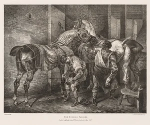 Varios temas dibujados de la vida y en piedra: El herrador inglés, 1821