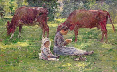 Watching the Cows (óleo sobre lienzo)