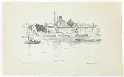 Battersea desde el río, marea baja