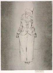 Pierrot en Pie, Retrato de Lady A. C., 1888