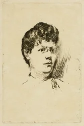 Boceto de cabeza de mujer