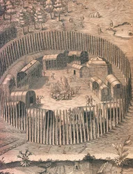 Un campamento indio fortificado en Virginia
