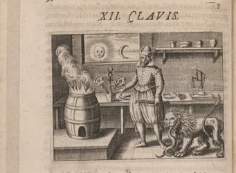 Ilustración para Tripvs avrevs, hoc est, Tres tractatvs chymici selectissimi.., 1618