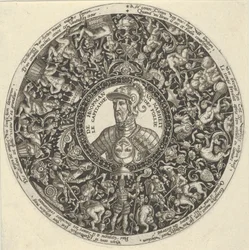 Retrato del Duque de Alba, de una Serie de Diseños de Tazza, ca. 1588