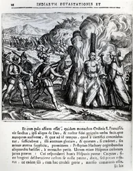 La quema de Hatuey por los españoles en Yara, Cuba, el 2 de febrero de 1512, 1664