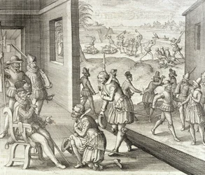 La captura española de Fort Caroline, 1565, de 