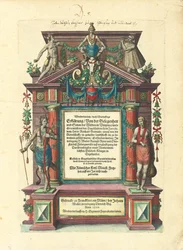 Portada de la primera edición en alemán de la primera parte de "Grandes viajes: América", 1590