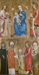 Pintura votiva del arzobispo Jan Ocko de Vlasim, ca. 1370
