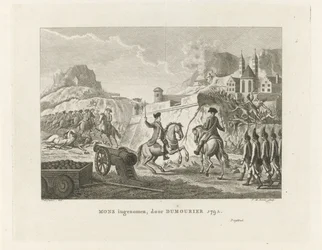 Toma de Mons, 1792 Mons tomado, por Dumourier 1792 (título sobre objeto)