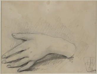 Estudio de la mano de una mujer (verso)